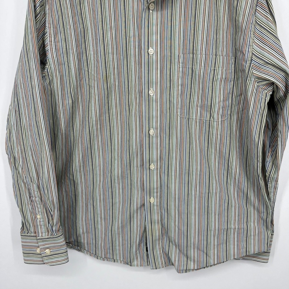 Robert Graham Long Sleeve Button‎ Shirt Men's L Multicolor Striped 100% Cotton - Picture 3 of 10